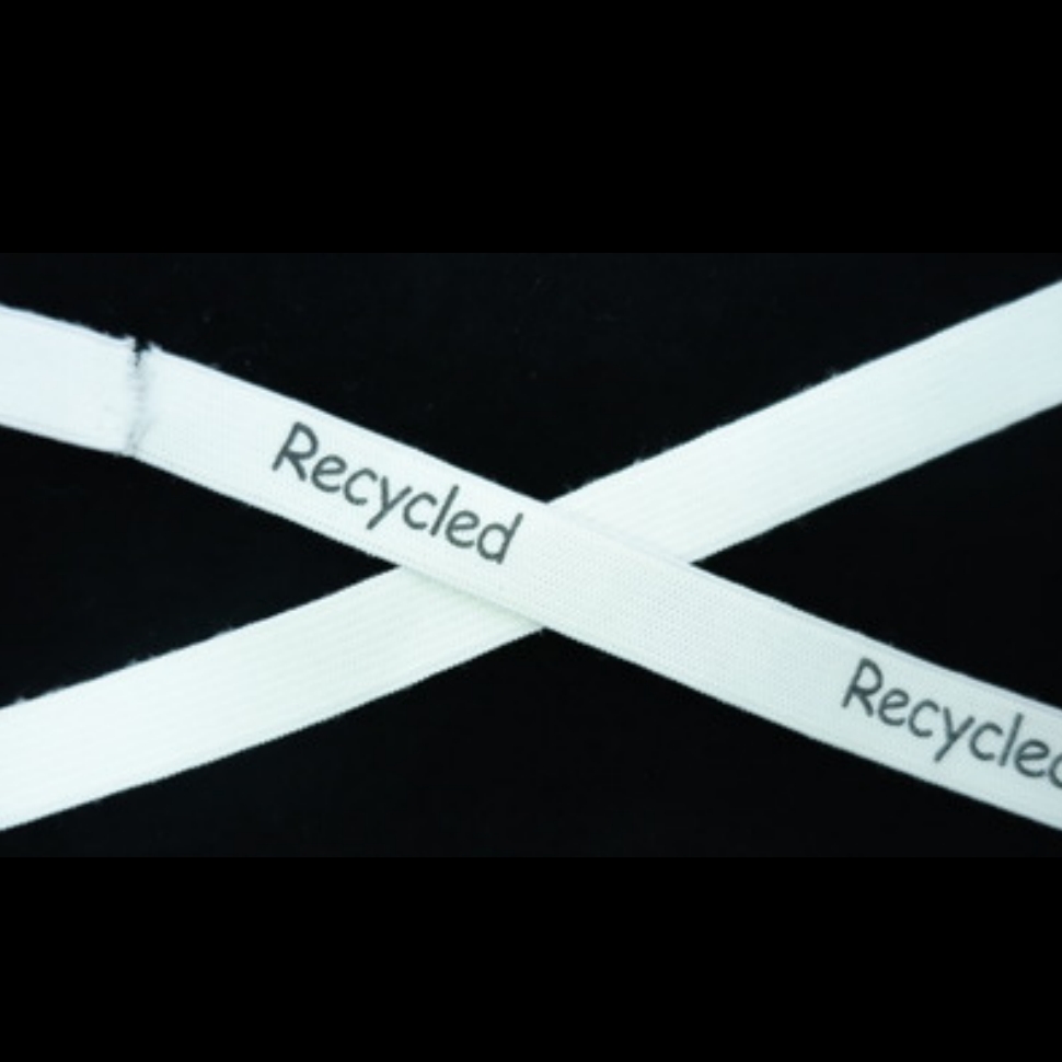 Recycled green elastic ribbon